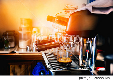 New coffee machine making. New coffee machine making. 26999189