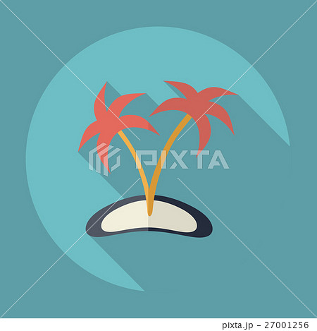 Flat modern design with shadow Icon palms Flat modern design with shadow Icon palms 27001256