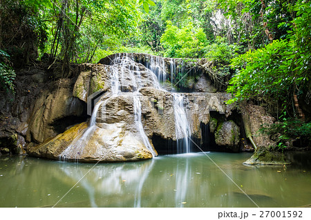 Waterfall deep forest scenic natural 27001592