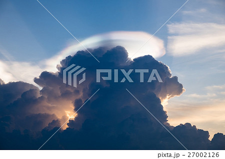 Cloud rainbow shine colorful weird on sky 27002126