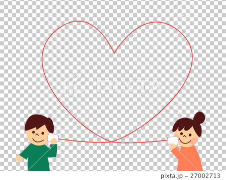 糸電話 カップルのイラスト素材 27002713 Pixta