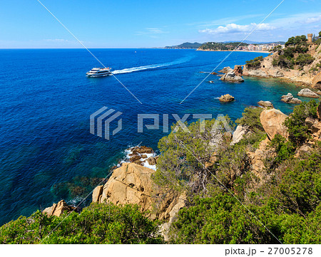 Summer sea rocky coast view (Spain). 27005278