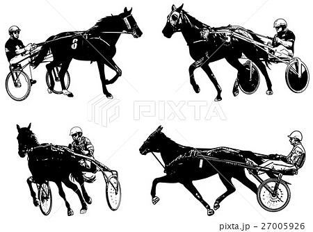 Trotters race sketch illustration Trotters race sketch illustration 27005926