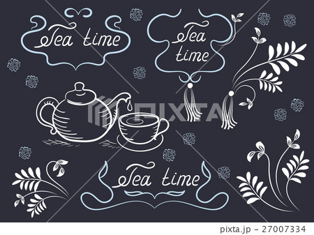 Elements signboard for cafe with tea cup  27007334