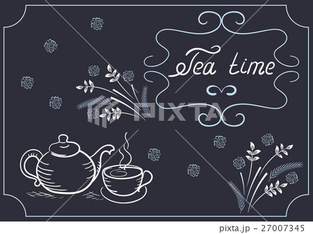 Design elements signboard for cafe with tea cup  27007345