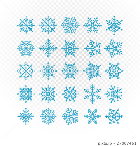 Different vector snowflakes collection isolated  27007461