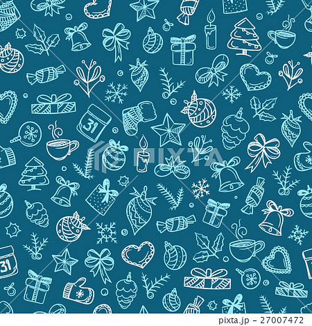 Christmas season vector seamless pattern 27007472