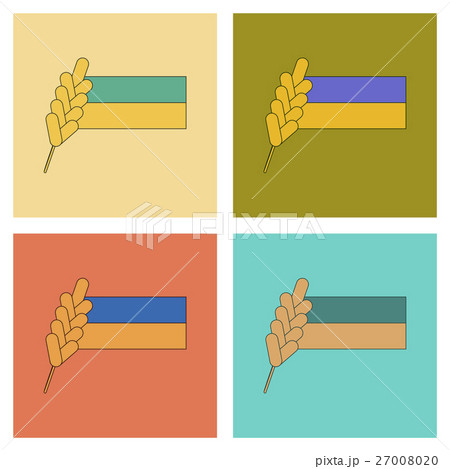 assembly flat icons Ukrainian flag assembly flat icons Ukrainian flag 27008020