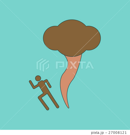 flat icon on background tornado human flat icon on background tornado human 27008121