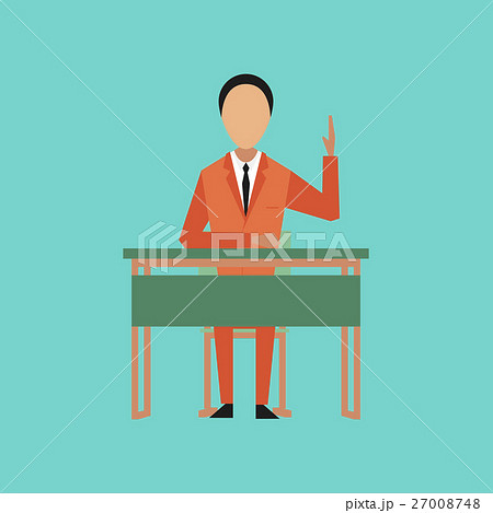 flat icon on stylish background pupil at school flat icon on stylish background pupil at school 27008748