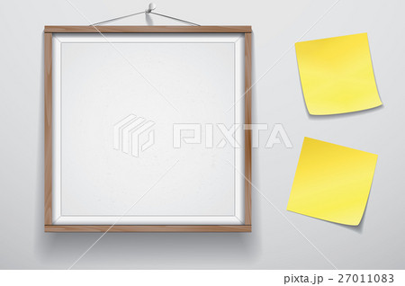 Mock up, presentation framed signboard, two yellow Mock up, presentation framed signboard, two yellow 27011083