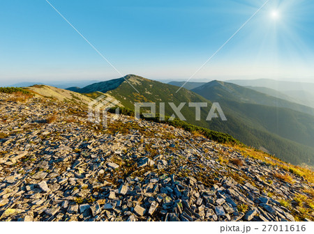 Summer sunshiny mountain view ( Ukraine). 27011616