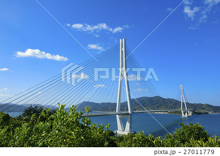 多々羅大橋 レモン谷から の写真素材