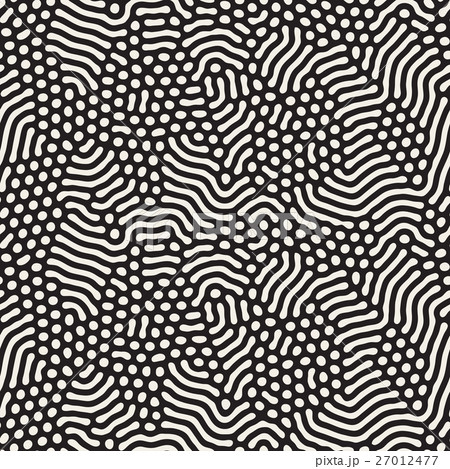 Organic Irregular Rounded Lines. Vector Seamless 27012477