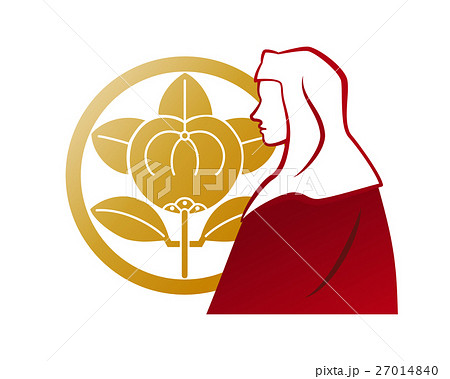 直虎尼姿シルエット家紋付き 27014840