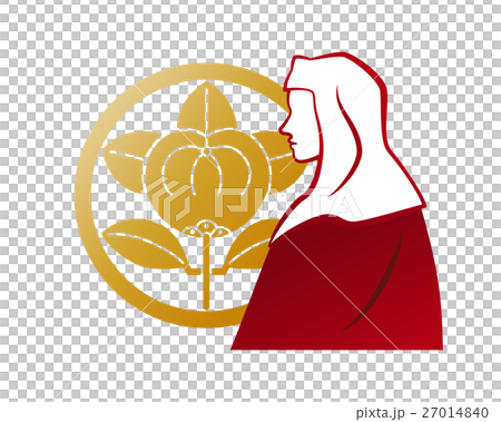 直虎尼姿シルエット家紋付き 27014840