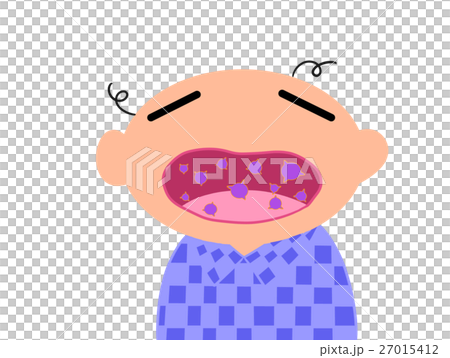 寝起きの口は菌だらけのイラスト素材
