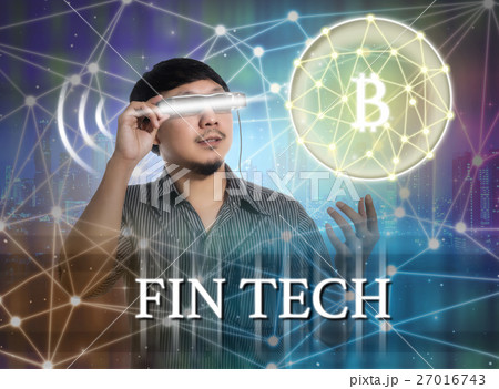 Man wearing smart high tech glasses and looking for Block chain icon and Distributed computer network with Hand of businessman holding the icon, business technology concept Man wearing smart high tech glasses and looking for Block chain icon and Distributed computer network with Hand of businessman holding the icon, business technology concept 27016743