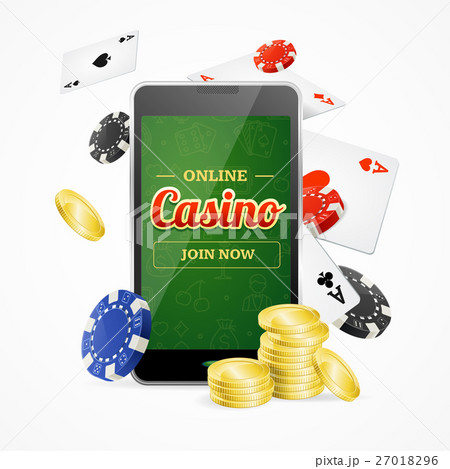 Casino Online Mobile Concept. Vector 27018296