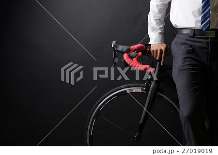 business man and his bicycle, concept bike go to work 27019019