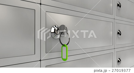 3d Illustration of Safe Deposit Boxes, Realistic 27019377
