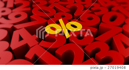 Abstract 3D numbers background computer generated 27019408