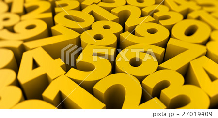 Abstract 3D numbers background computer generated 27019409