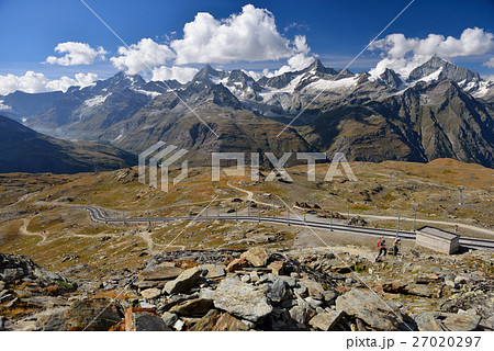 Mountaineer go along beside the railroad tracks Mountaineer go along beside the railroad tracks 27020297