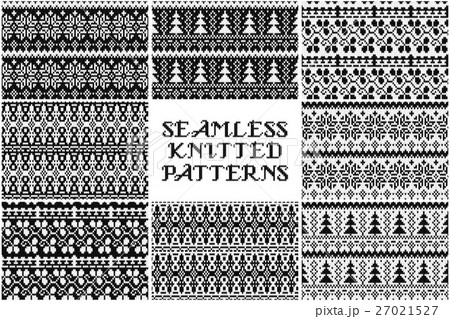 Set Knitted Christmas pattern. 27021527