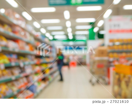 Abstract blurred supermarket aisle Abstract blurred supermarket aisle 27021610