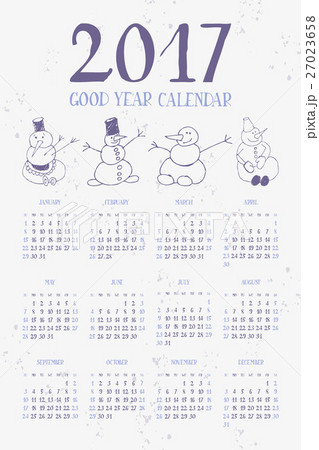 calendar for New Year 2017. 27023658