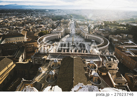 Rome - view from San Pietro Basilica dome. 27023746