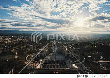 Rome and Vatican in the morning Rome and Vatican in the morning 27023748