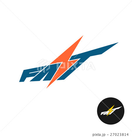 Fast word text logo. Dynamic speed concept. 27023814