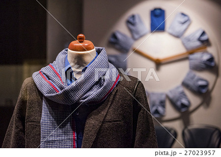 Elegant  suits in a men clothing shop. 27023957