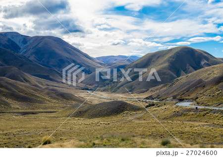 Lindis Pass view in south island,New Zealand. Lindis Pass view in south island,New Zealand. 27024600