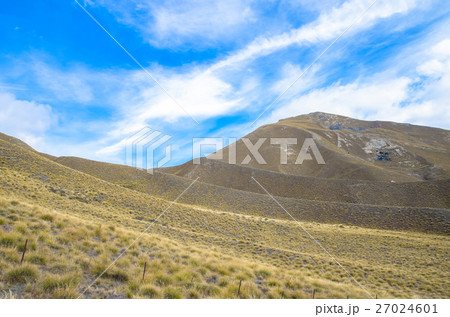 Lindis Pass view in south island,New Zealand. Lindis Pass view in south island,New Zealand. 27024601