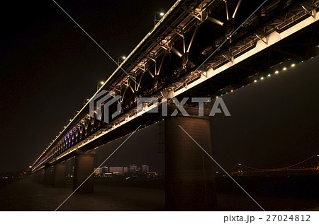 武漢長江大橋 ライトアップ 武漢長江大橋 ライトアップ 27024812