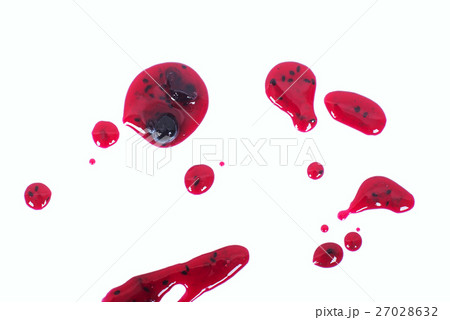 Berries jam splash, drops isolated on white. 27028632