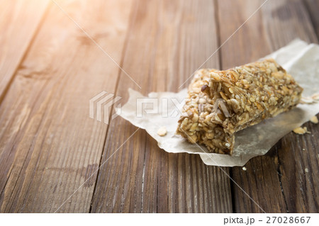 Natural bars on wooden table 27028667