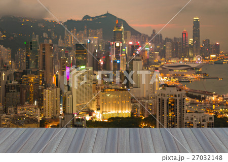 Blurred light Hong Kong city downtown Blurred light Hong Kong city downtown 27032148