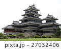 松本城　天守閣　庭園側 27032406