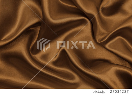 Smooth elegant brown silk or satin texture  27034287