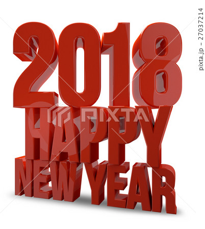 2018 happy new year 3d render 27037214
