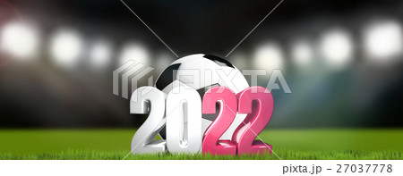 2022 Qatar stadium flood lights 3d render 2022 Qatar stadium flood lights 3d render 27037778