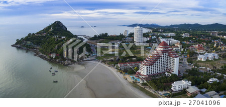 aerial view of wat khao tao temple thailand 27041096