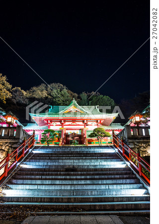 足利織姫神社 本殿 ライトアップ （栃木県足利市） 2016年12月現在 27042082