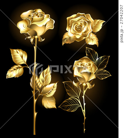 Set of Golden Roses Set of Golden Roses 27042207