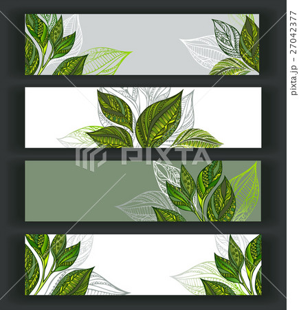Set of tea banners 27042377