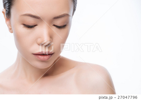 Beautiful young Korean woman expressing emotions Beautiful young Korean woman expressing emotions 27047796